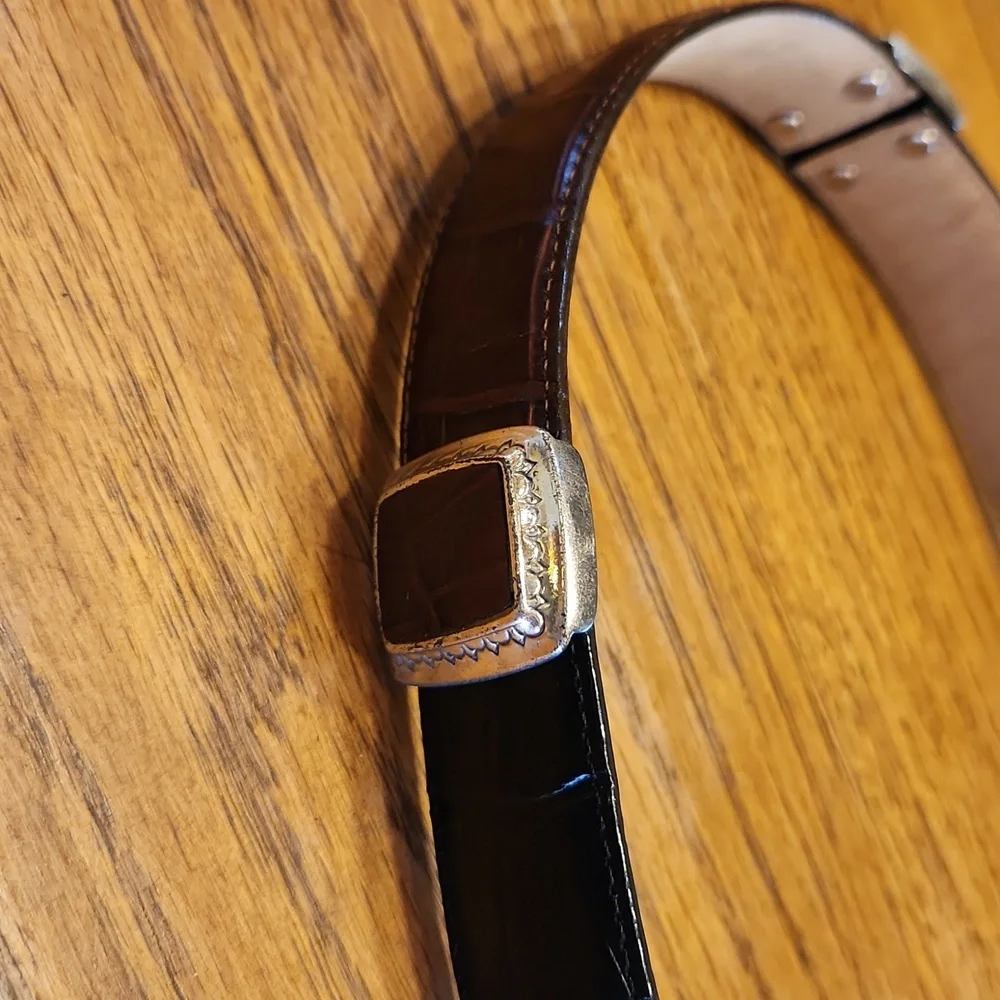 Brighton Western Silver Tone Buckle Med